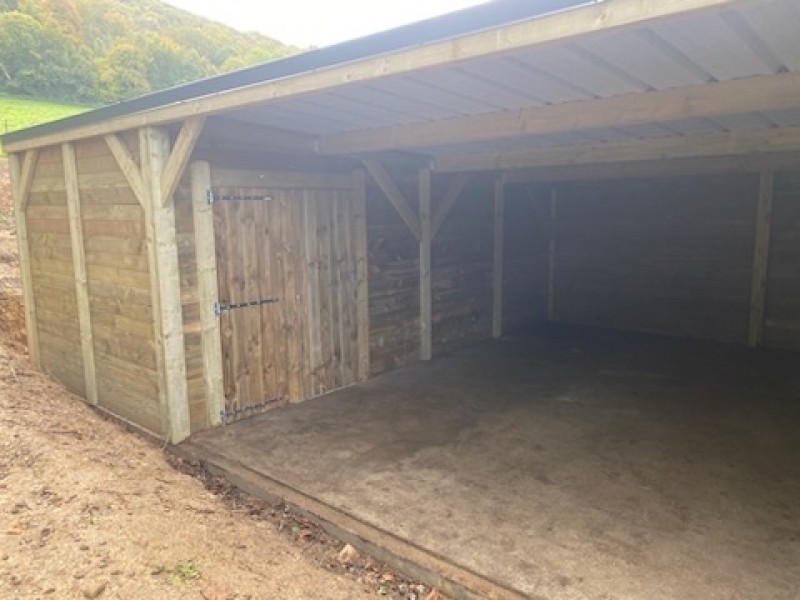 garage mono pente de 6,50x12,00 m